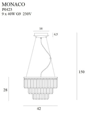 Candelabru MONACO P0423 Lucente - Home & Lighting