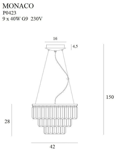 Candelabru MONACO P0423 Lucente - Home & Lighting