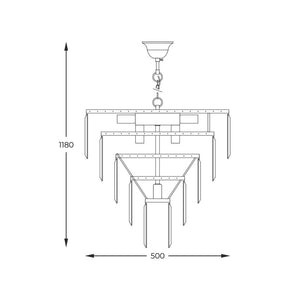 Candelabru AMEDEO 17106/6+3+1-GD+CL