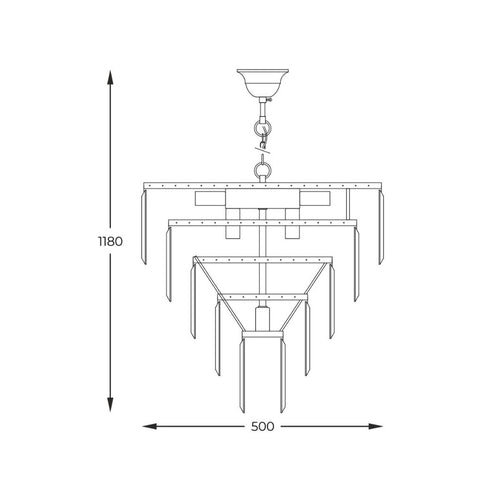 Candelabru AMEDEO 17106/6+3+1-GD+CL