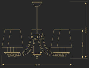Candelabru N N-Zw-5(P/A) Lucente - Home & Lighting