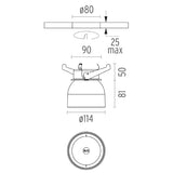 Spot Incastrat WAN 03.6174.14 Lucente - Home & Lighting