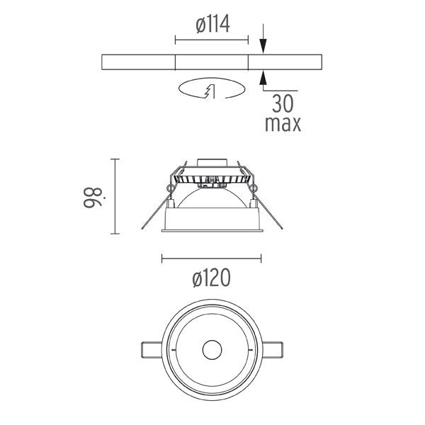Spot Incastrat WAN DOWNLIGHT 03.6154.14 Lucente - Home & Lighting