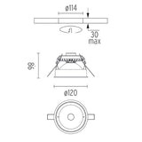Spot Incastrat WAN DOWNLIGHT 03.6154.14 Lucente - Home & Lighting