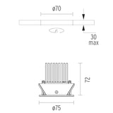 Spot Incastrat Light Soldier Fixed Ø75 24° 03.4300.02 Lucente - Home & Lighting