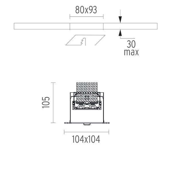 Spot Incastrat MICRO BATTERY Adjustable 04.6336.08 Lucente - Home & Lighting