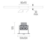 Spot Incastrat MICRO BATTERY Adjustable 04.6336.08 Lucente - Home & Lighting