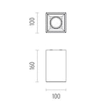 Spot Aplicat COMPASS BOX Small 1L 03.2630.WG Lucente - Home & Lighting