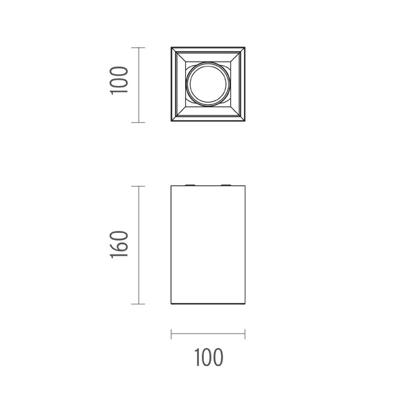Spot Aplicat COMPASS BOX Small 1L 03.2630.TK Lucente - Home & Lighting