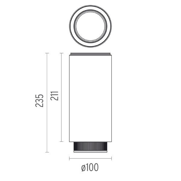 Spot Aplicat Tubular Bells Pro 1 Ceiling 07.9450.AN Lucente - Home & Lighting