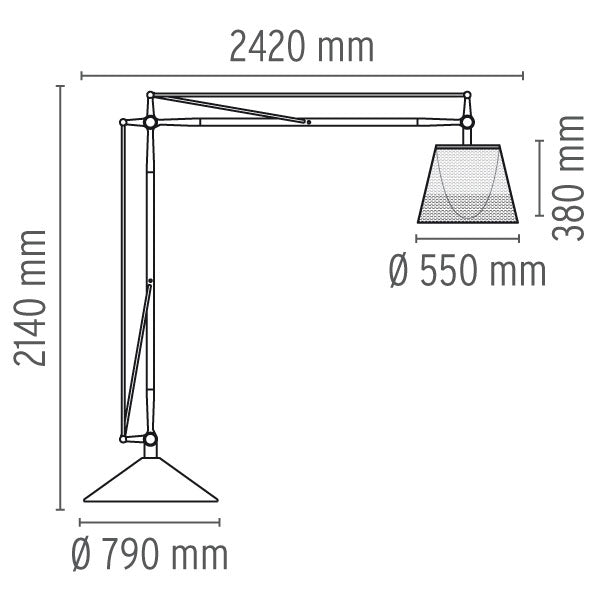 Lampadar SuperArchimoon Outdoor F6367041 Lucente - Home & Lighting