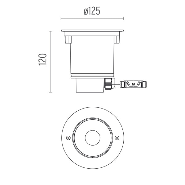 Spot Incastrat NEUTRON I Fixed Round Floor 07.9510.PG Lucente - Home & Lighting