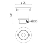 Spot Incastrat NEUTRON I Fixed Round Floor 07.9510.PG Lucente - Home & Lighting