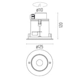 Spot Incastrat NEUTRON I Fixed Round Ceiling 07.9512.PB Lucente - Home & Lighting