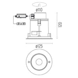 Spot Incastrat NEUTRON I Fixed Round Ceiling 07.9502.PG Lucente - Home & Lighting