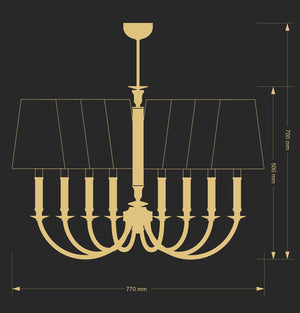Candelabru Napoli Nap-Zw-8(Z/A) Lucente - Home & Lighting