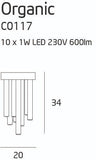 Plafoniera ORGANIC CHROM C0117D Lucente - Home & Lighting
