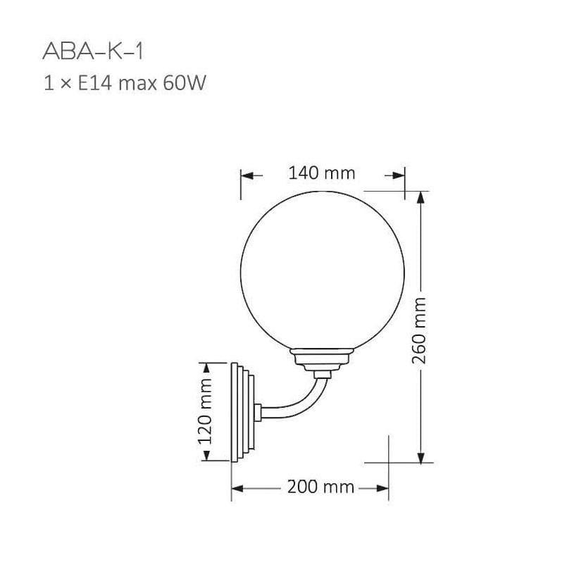 Aplica ABANO ABA-K-1(N) Lucente - Home & Lighting