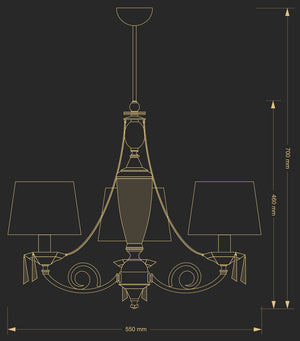 Candelabru Monza Mon-Zw-3(P/A) Lucente - Home & Lighting