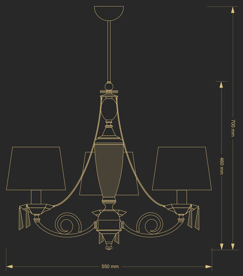 Candelabru Monza Mon-Zw-3(P/A) Lucente - Home & Lighting