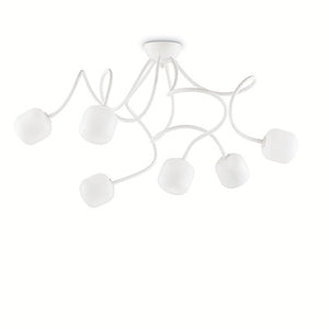 Lustra Octopus Pl6 Bianco 174921 Lucente - Home & Lighting