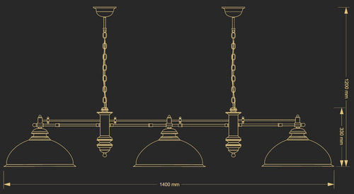 Lustra Lido Lid-Zwl-3(P)Gr Lucente - Home & Lighting