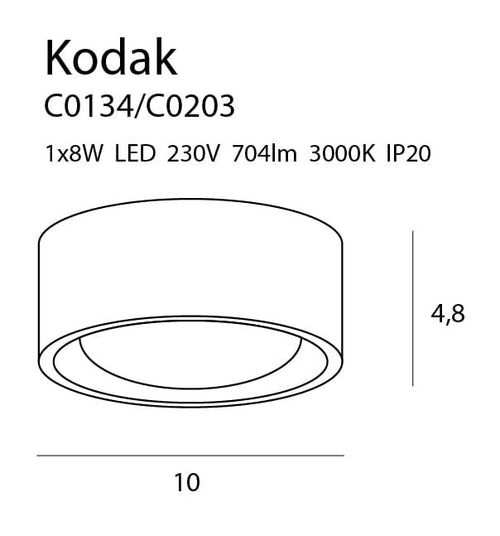 Spot Aplicat KODAK C0203 Lucente - Home & Lighting