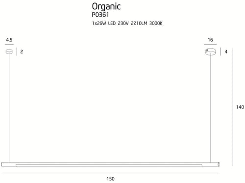 Lustra Organic Horizon P0361 Lucente - Home & Lighting