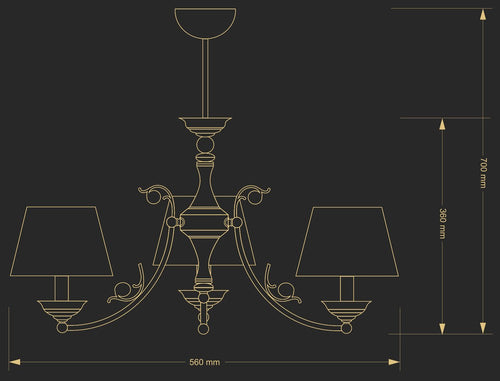 Candelabru Casamia Cas-Zw-3(P/A) Lucente - Home & Lighting