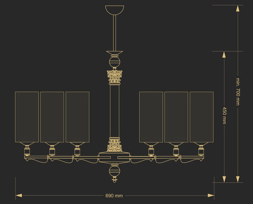 Candelabru Merano Mer-Zw-6(N) Lucente - Home & Lighting