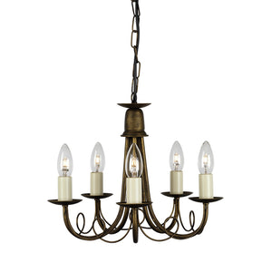 Candelabru MINSTER MN5 BLK/GOLD Lucente - Home & Lighting