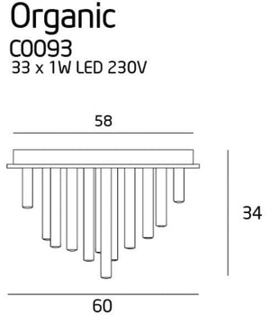 Plafoniera ORGANIC COPPER C0093D Lucente - Home & Lighting