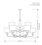 Candelabru ARTU ART-ZW-9(Z) Lucente - Home & Lighting