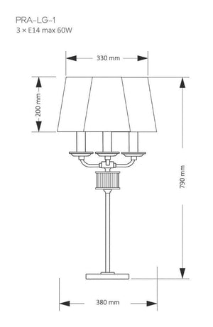 Veioza PRATO PRA-LG-1(ZM) Lucente - Home & Lighting