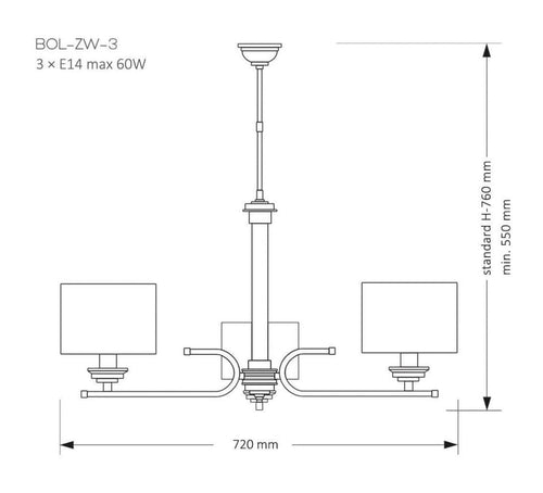 Candelabru BOLT BOL-ZW-3(Z) Lucente - Home & Lighting