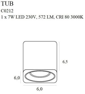 Spot Aplicat TUB C0212 Lucente - Home & Lighting