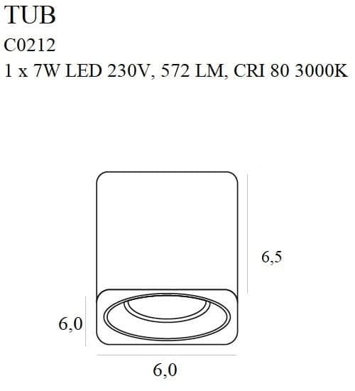 Spot Aplicat TUB C0212 Lucente - Home & Lighting