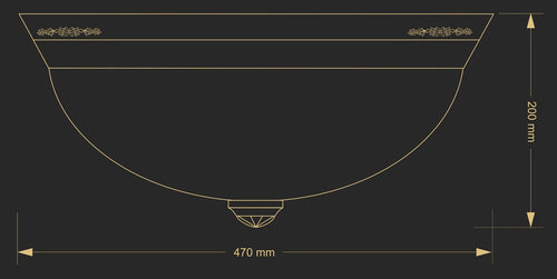 Plafoniera Bellagio Bel-Pl-3(P)470 Lucente - Home & Lighting