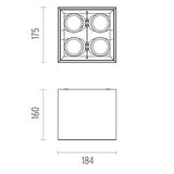 Spot Aplicat COMPASS BOX Small 4L Square 03.2645.30 Lucente - Home & Lighting