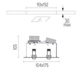 Spot Incastrat MICRO BATTERY Asymmetric 2L 04.6342.08 Lucente - Home & Lighting