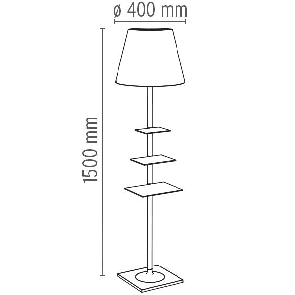Lampadar Bibliotheque Nationale F1011046 Lucente - Home & Lighting