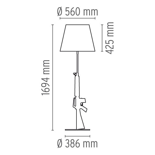 Lampadar Lounge Gun F2955057 Lucente - Home & Lighting