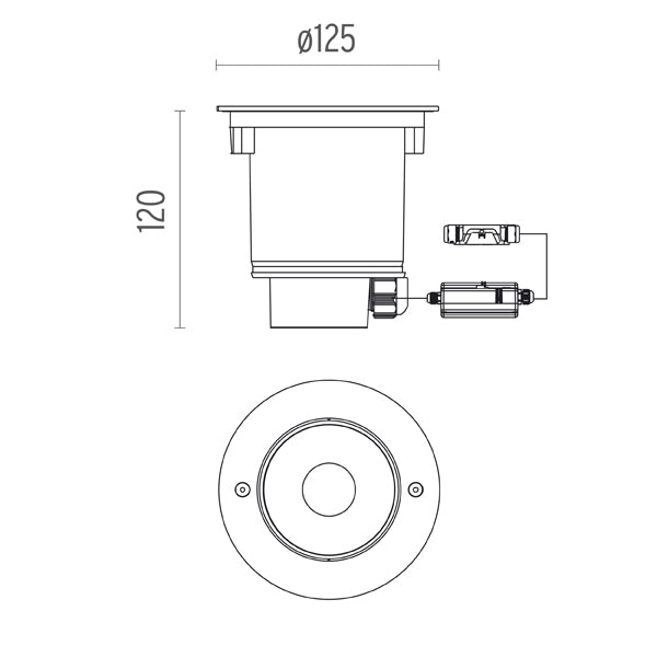 Spot Incastrat NEUTRON I Fixed Round Floor 07.9500.55 Lucente - Home & Lighting