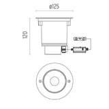 Spot Incastrat NEUTRON I Fixed Round Floor 07.9500.55 Lucente - Home & Lighting