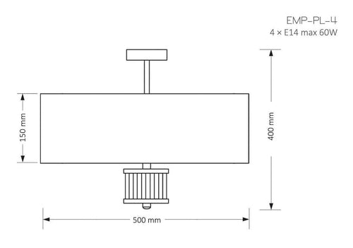 Lustra EMPOLI EMP-PL-4(N) Lucente - Home & Lighting