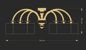 Candelabru Napoli Nap-Pl-6(P/A) Lucente - Home & Lighting
