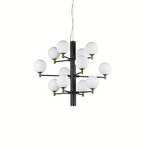 Lustra Copernico Sp12 Nero 197319 Lucente - Home & Lighting