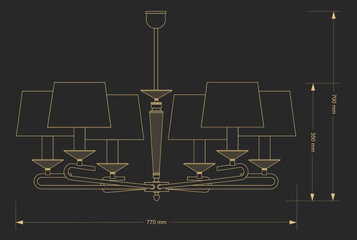 Candelabru Dalila Dal-Zw-6(Z/A) Lucente - Home & Lighting