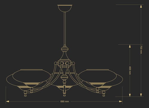Candelabru San Marino San-Zw-5(Z) Lucente - Home & Lighting