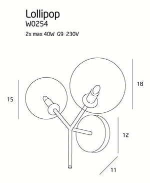 Aplica Lollipop W0254 Lucente - Home & Lighting